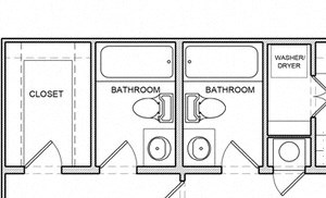 Two Bedroom, Two Bathroom